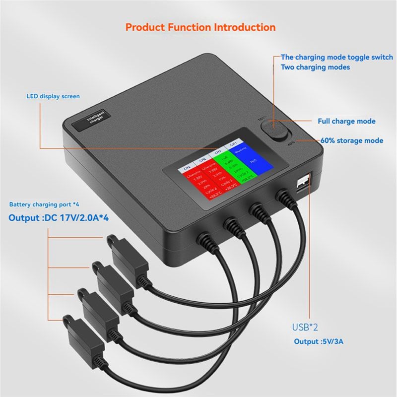 Classic-6-In-1 Digital Display - Drone Battery 3S recension och pris